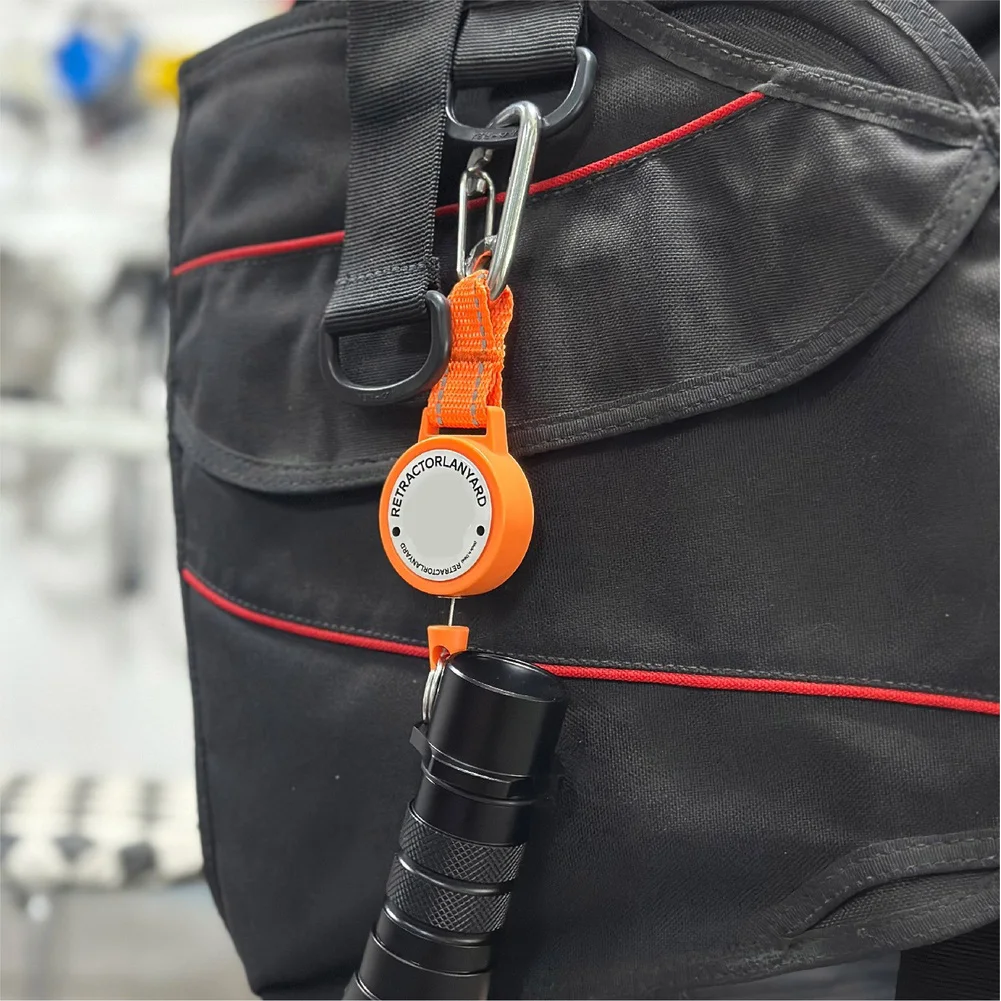 Stainless Steel Retractable Lanyard 80cm Auto Reel Keychain For Scuba Diving Gear Snorkeling Swimming Accessories