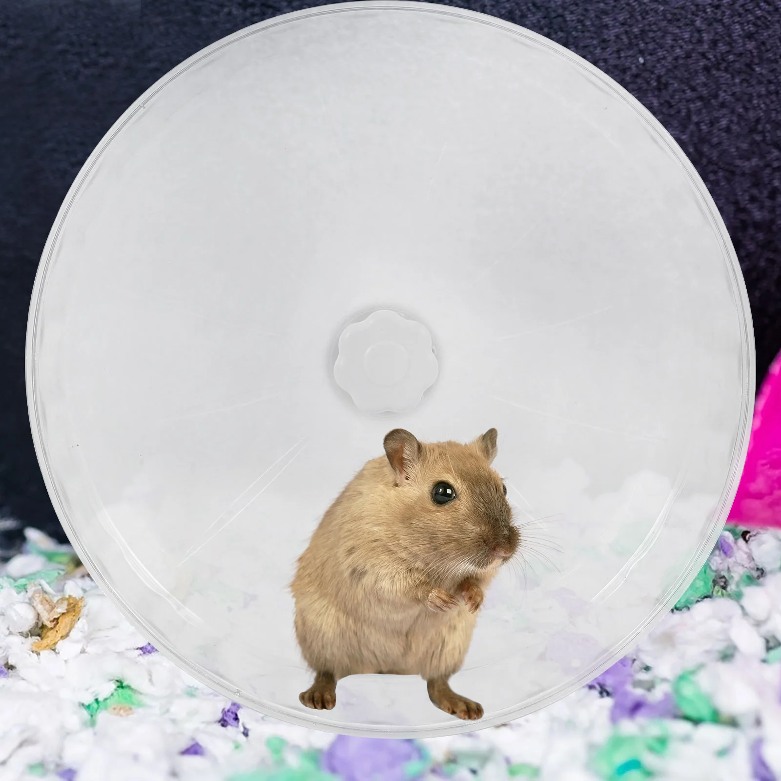 Hamster Running Wheel Large Silent Guinea Pig Mouse Toys Hedgehog Rat Supplies Crystal