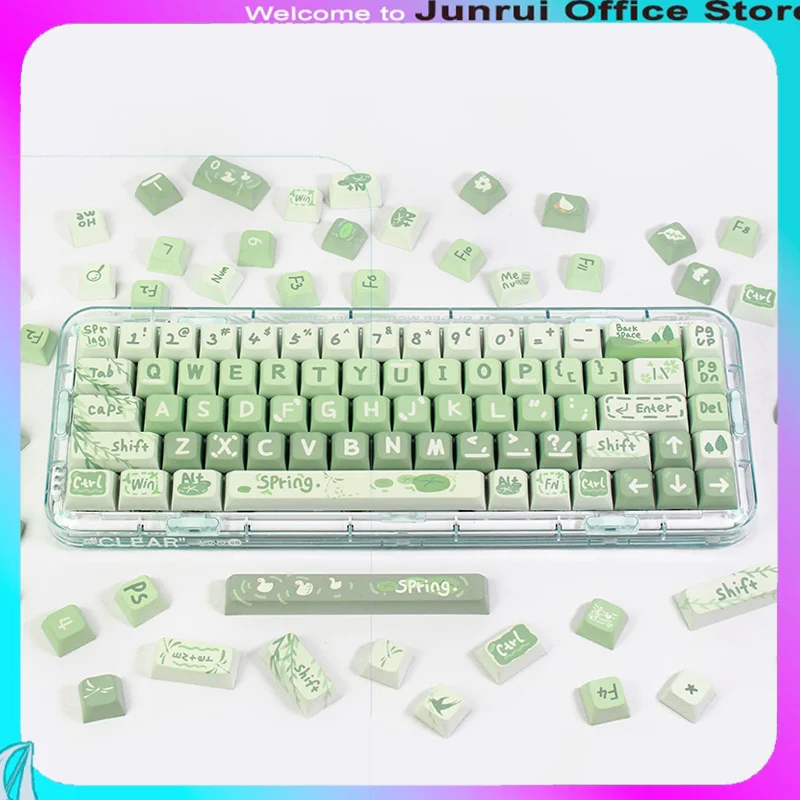 Personalized Pbt Spring Outing Matcha Milk Green Daydreamer Creative Keycap Xda Light Green Amilo Akko Keyboard Keycap