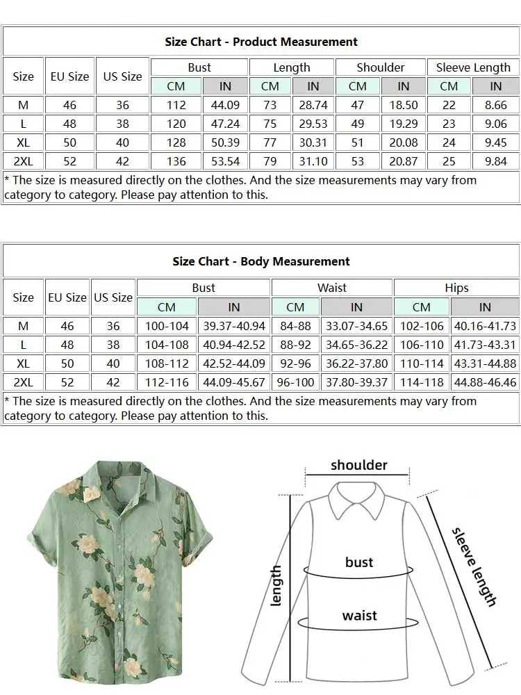 ZAFUL Shirts for Men Flowers Pattern Short Sleeves Blouses Summer Streetwear Shirt Casual Button Loose Tops Hawaiian Style