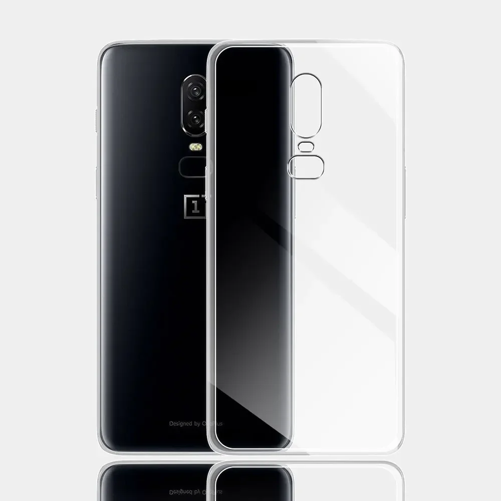 For OnePlus 6 Case Soft Silicone Cover For OnePlus 6T Phone Cases For OnePlus6 6T Clear Shockproof Bumper Coque