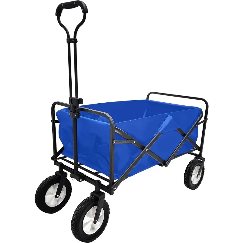 

Collapsible Foldable Heavy Duty Utility Wagon Cart with Larger Capacity - Perfect for Shopping, Sports Events, Grocery, Moving