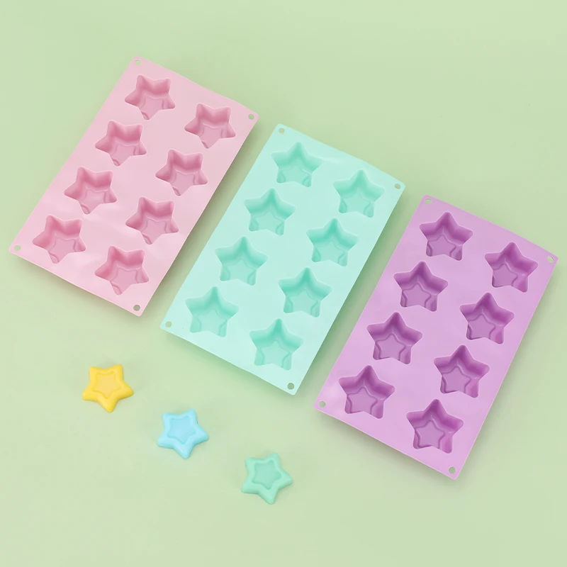 Stars Silicone Mould Diy Craft Soap Mould Mousse Cake Ice Mold Cake Decorating Tools Baking Accessories