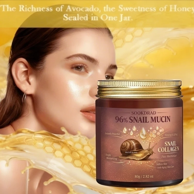Snail Collagen Face Moisturizer,96% Snail Mucin,Daily Use,80g/2.82oz,Vibrant Skin Care