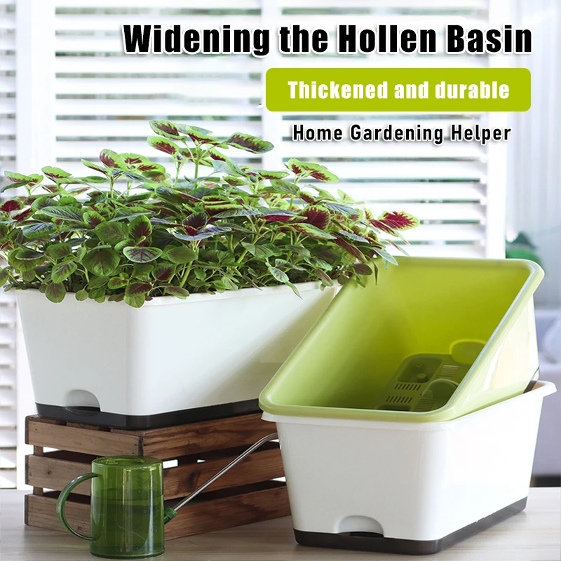 

Second Generation Thickened Hollen Pot Self-priming Water Breathable Rectangular Vegetable Pots Home Garden Balcony Planting Box