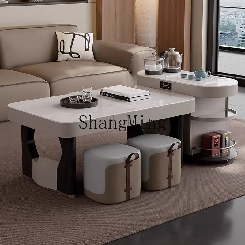 

CL new living room multi-functional rock slab tea table tea making tea table coffee table household simple modern