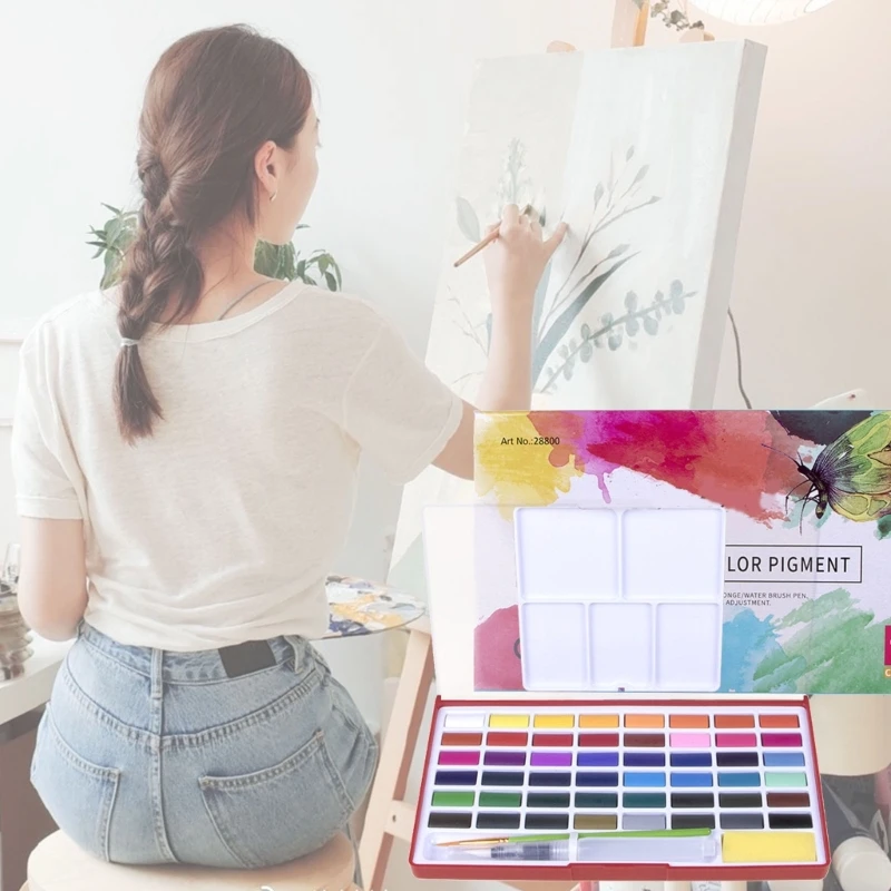 18.12.24/36/48 Colors Colors Color Комплекты сплошной акварельной краски с кистями