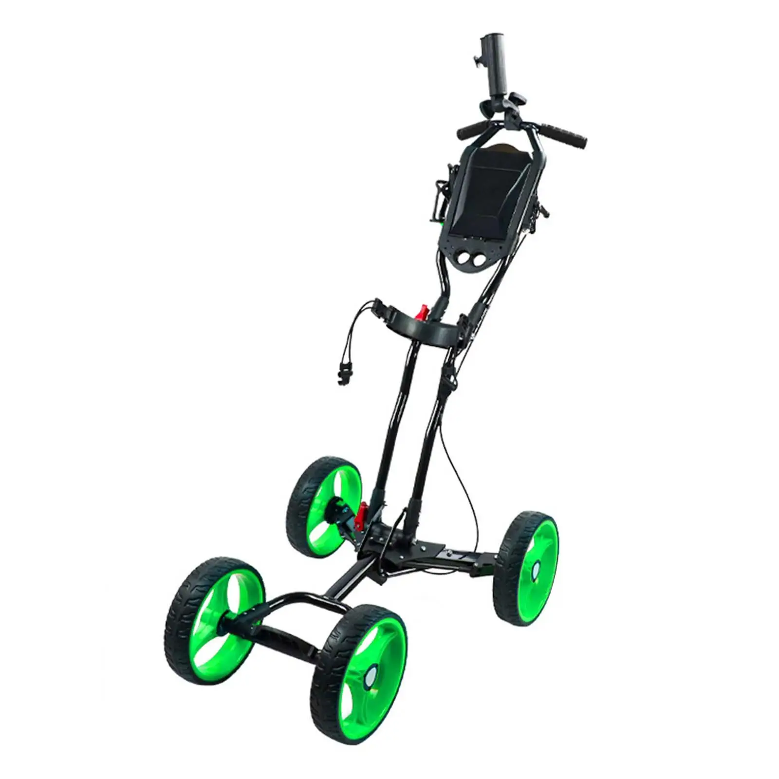 Golf Cart Folding Golf Push Cart with Umbrella Stand Compact Lightweight Aluminum Alloy Golf Bag Carrier Cart Golf Trolley