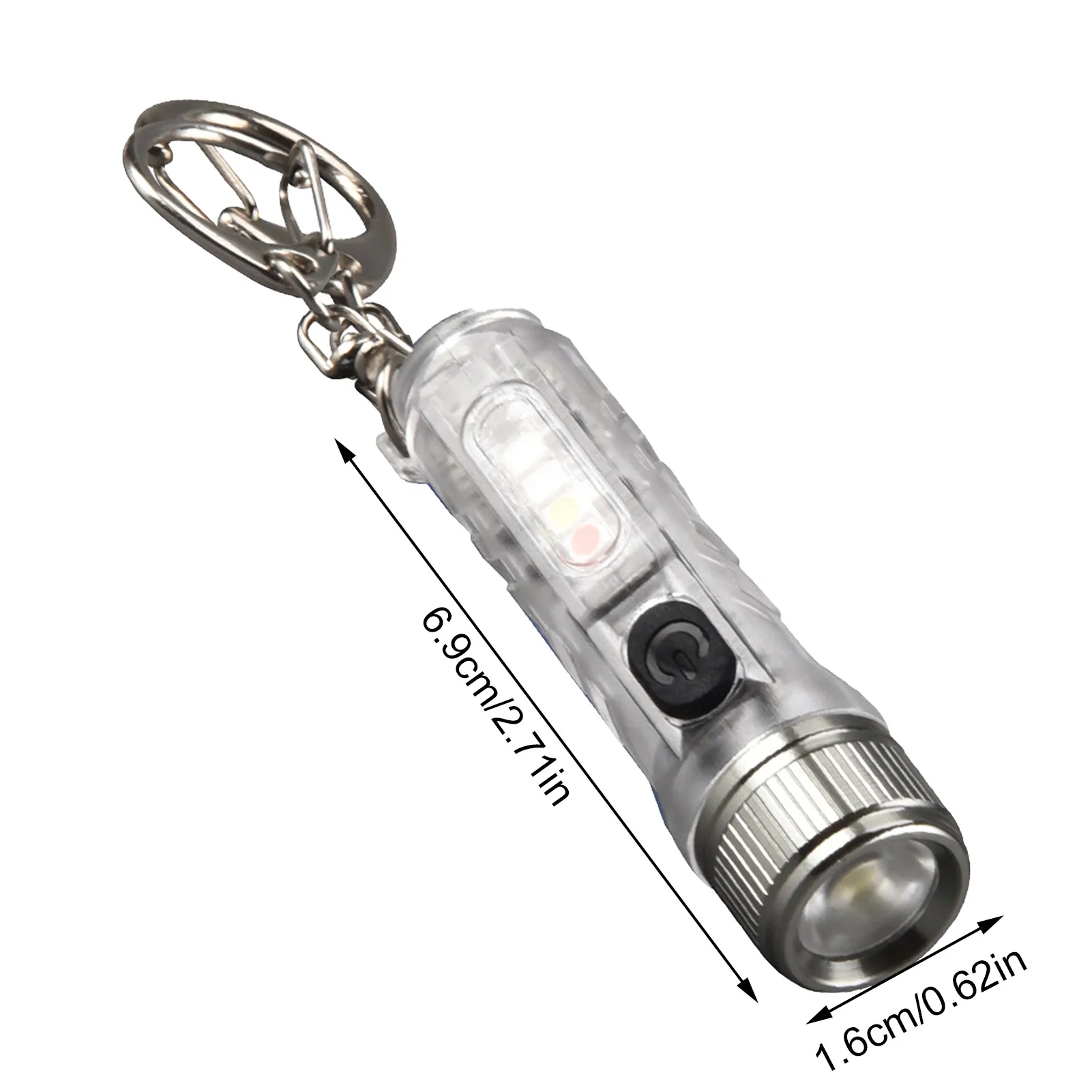 Linterna de llavero pequeña, luz de Flash LED de bolsillo recargable, llavero portátil, luz para interior y exterior