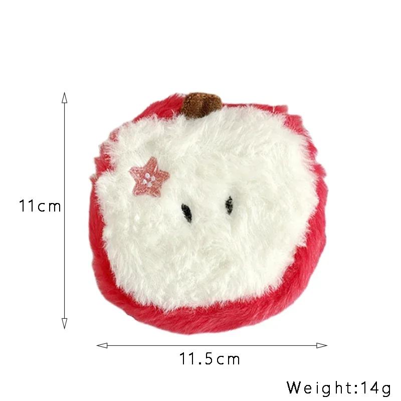 Carteira de pelúcia zero dos desenhos animados para meninas Carteira de moedas kawaii Mini Apple Key Storage Bag para crianças Holiday Party Gifts Fone de ouvido