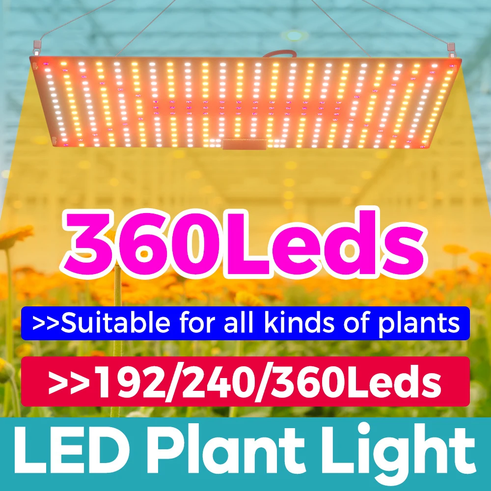 

LED Plant Grow Light Full Spectrum Sunlight Phyto Growth Lamp 2000/1000W Quantum Board Hydroponics Seedlings Cultivation Lights
