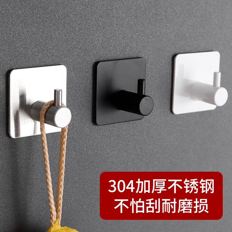 Strong Adhesive Wall Hook Sticker Hanging Coat Rack Clothes Hanger Shower Robe Hook Kitchen Bathroom Towel Hooks Holder