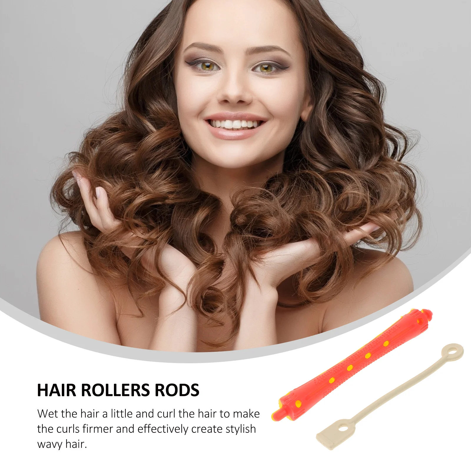 24 Pcs Hair Curlers Hollow Roll with Rubber Band Styling Tools Perm Rollers Rods Electric for Short Man