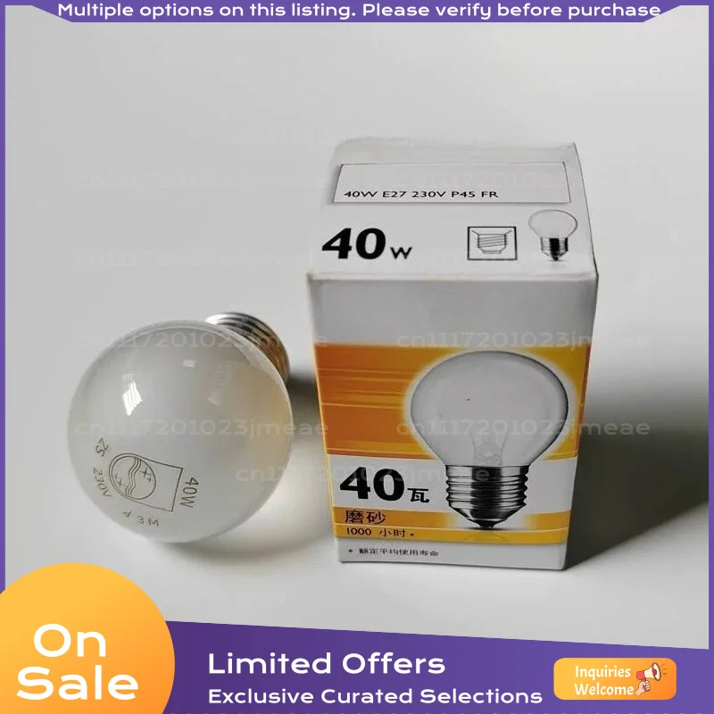 For Philips F/A Standard Light Source Color Matching Light Box 40W 230V E27 Frosted Bulb 2700K Warm Yellow Light