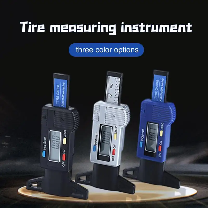 

Digital Car Tire Tread Depth Measurer LCD Conversion Measuring Tool Tire 0.25mm Measurer Tool Tyre Tread Gauge For Car suv