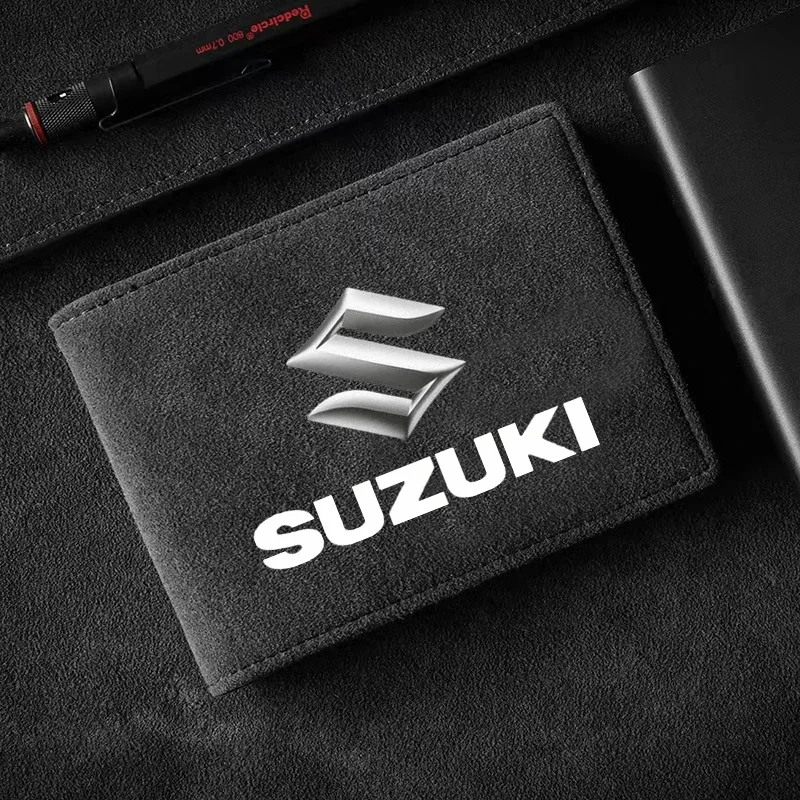 Car LOGO Driver License Cover Identity Card Bag Wallet Accessories For Suzuki Swift Samurai Vitara SX4 Jimny Alto Kaiser Ingnis view 2