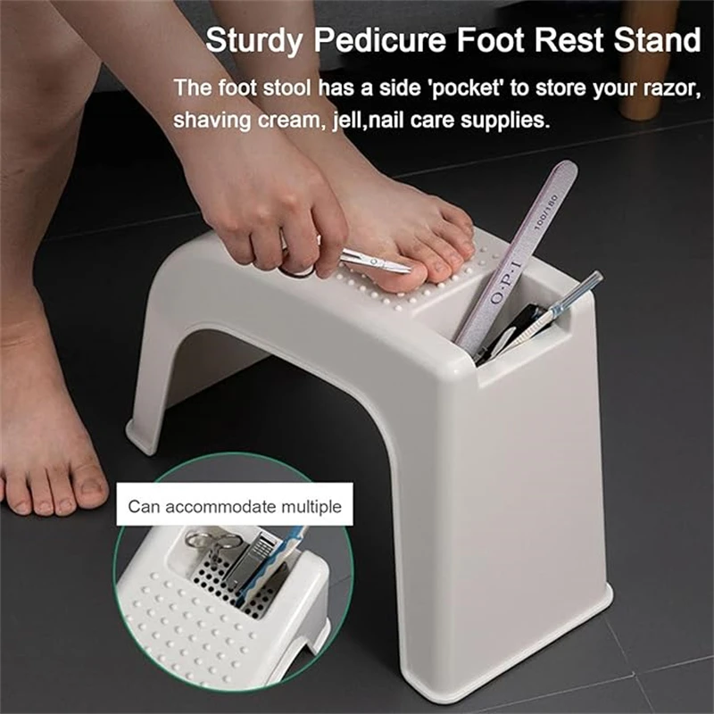 Shower Foot Rest Bathroom Shaving Leg Holder Bath Spa Pedal Step Wash Feet Pedicure Foot Rest Stand Household Nail Art Tool