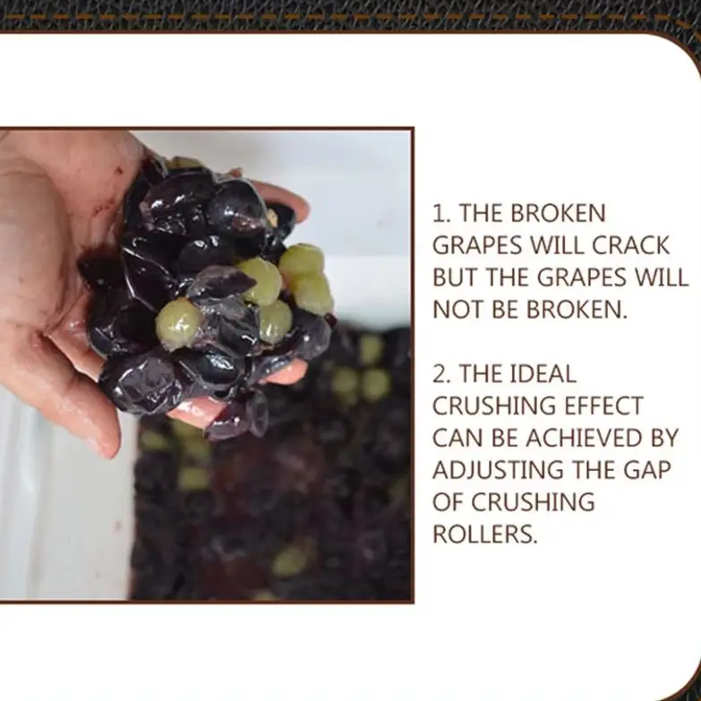 

Electric Grape Crusher Wine Brewing Equipment Manual Grape Crushing Machine Double Grinding wheel 220V/110V
