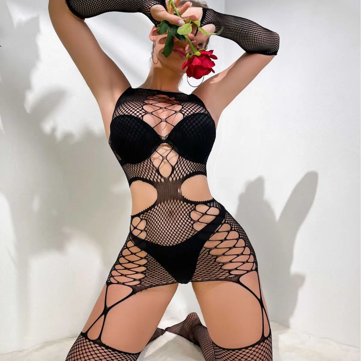 ملابس شبكية مثيرة من قطعة واحدة ، ملابس داخلية ، تجارة خارجية من أمازون ، جديدة