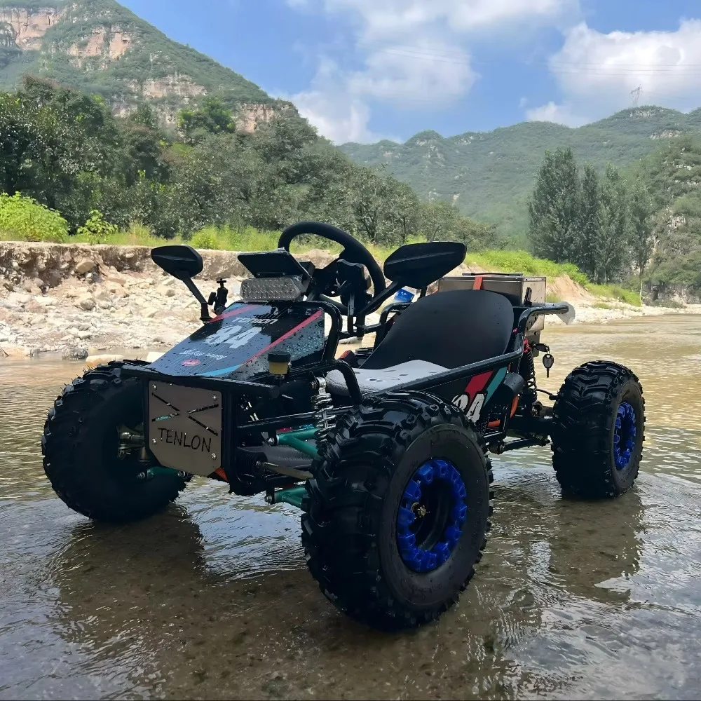 Nuevo 1000W 1500W 48V32Ah Go Karts eléctrico Buggy para niños adultos gran oferta freno de disco cadena de transmisión Go Karts Accesorios