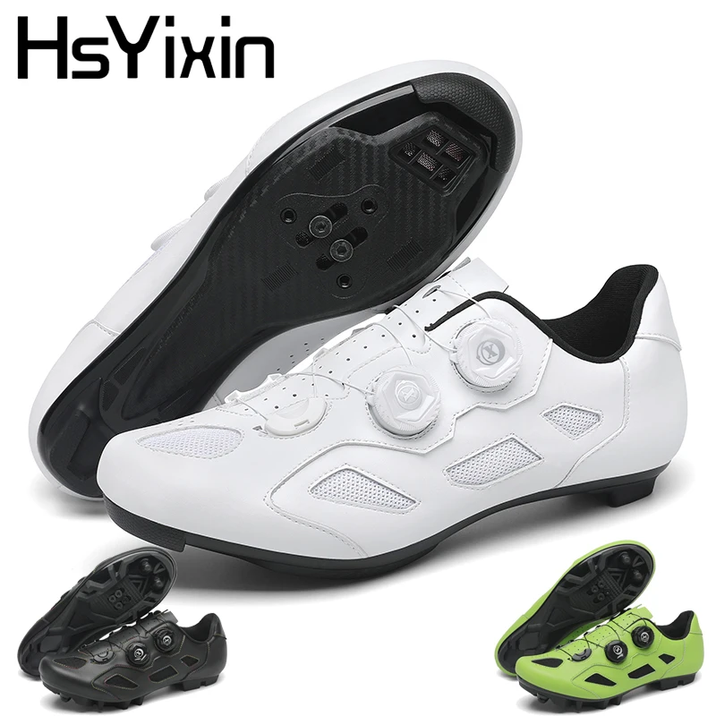 Green Road Bike Shoes Mens Cycling Shoes Quick Ratchet Buckle Compatible with SPD System Pedal  Outdoor Women Red Cyclling Shoes