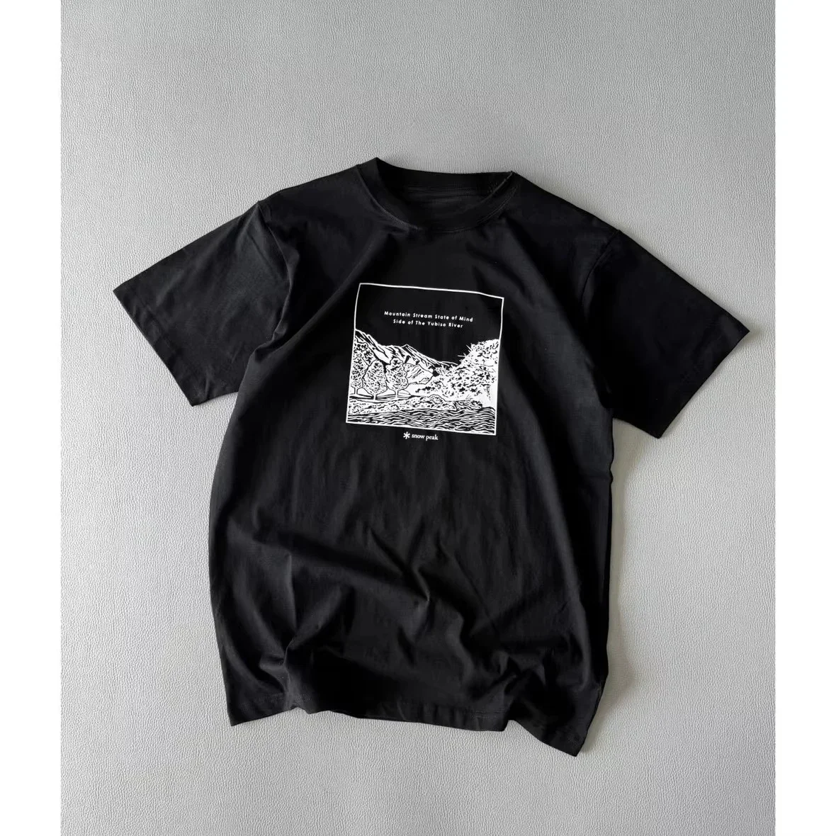 ¡Bono! SNOW PEAK Camiseta de manga corta de marca compartida ocio al aire libre Camping impreso algodón hombres y mujeres Snow Peak Tide verano