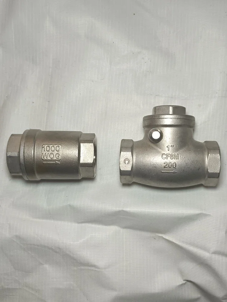 Edelstahl Innengewinde Rückschlag ventil cf8 Einweg-Rückfluss klappe horizontal stehend