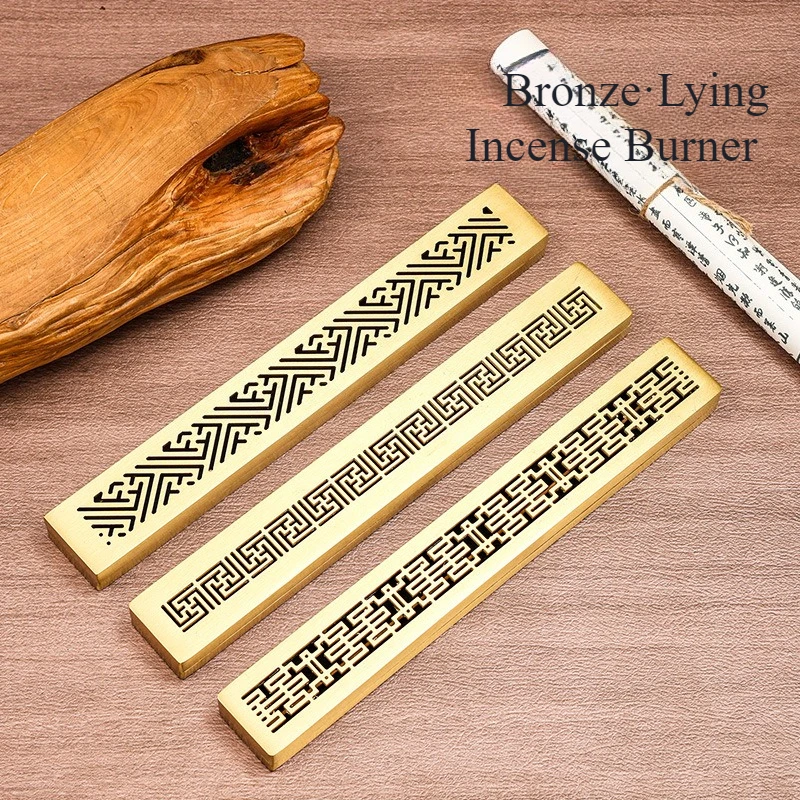 Japanese Brass Good Luck Cloud Hollowed-out  Incense Stick Incense Burner Zen Philosophy Household Temple Worship Study Rooms