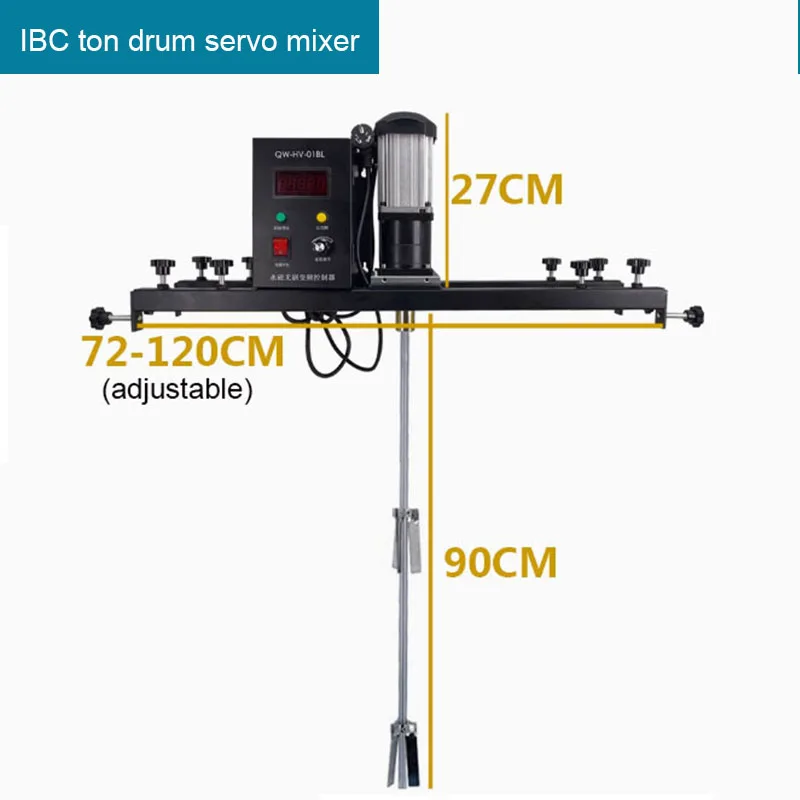Servo Electric IBC Bucket Mixer Coating Glue Resin Laundry Detergent Mixing and Stirring Machine Low noise and adjustable speed