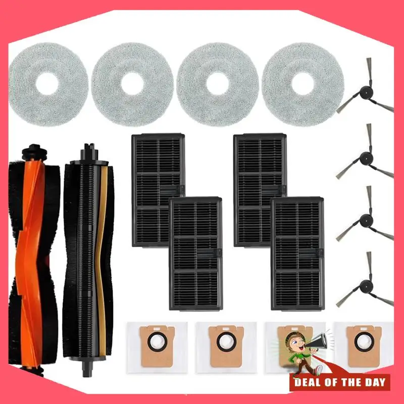 ชุดอุปกรณ์เสริมสำหรับการจัดส่งตลอด 24 ชั่วโมง ประกอบด้วยลูกกลิ้งหลัก, แปรงด้านข้าง, ไส้กรอง HEPA, ผ้าถูพื้น, ถุงเก็บฝุ่น สำหรับ Xiaomi สำหรับ Mijia Omni