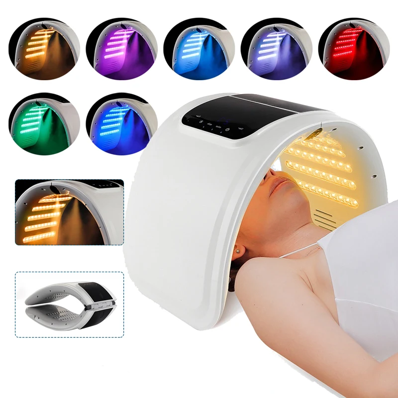 Foreverlily 7 Colors LED Photon Machine Skin Rejuvenation Nano Spray Facial Body Spa Device Deep Hydration Beauty Mask