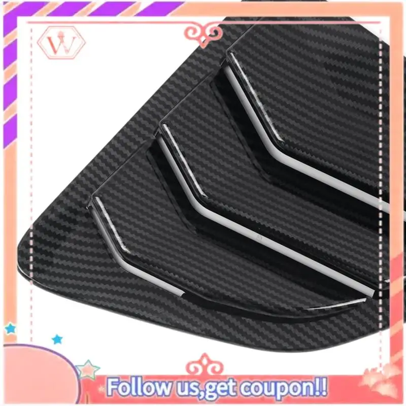 

Durable 1Pair Car Rear Window Shutter Cover Trim For Honda Civic Sedan 8Th 2005-2011 Side Louver Trim Panel Vent Sticker