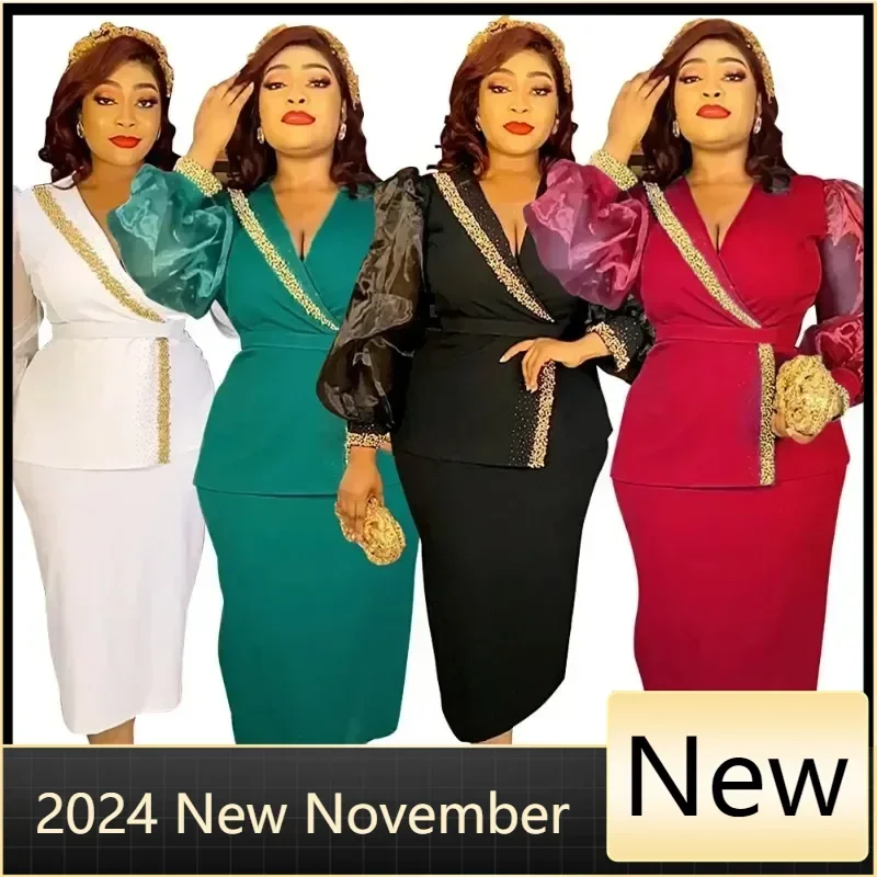 

Комплект из 2 предметов по индивидуальному заказу, африканская одежда Дашики, африканские юбки и топ для женщин, свадебное платье в Анкаре, наряды 2025, женские большие размеры