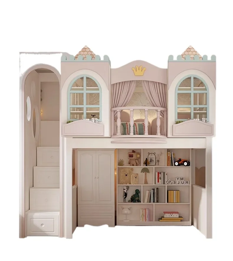 

Full solid wood staggered, bunk bed