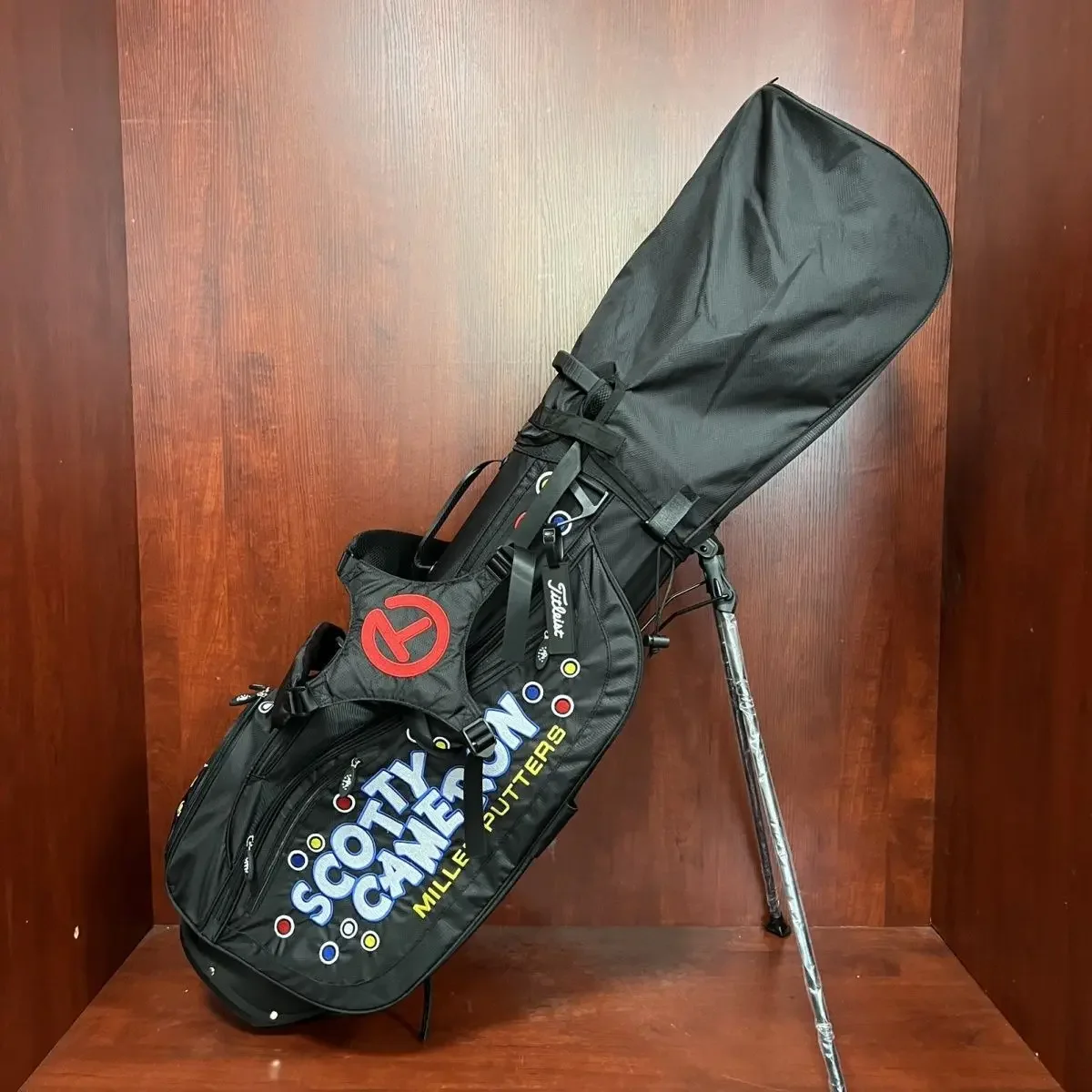 Sac de support de golf prêt à l'emploi, design minimaliste de grande capacité, support unisexe ultra léger avec pieds stables