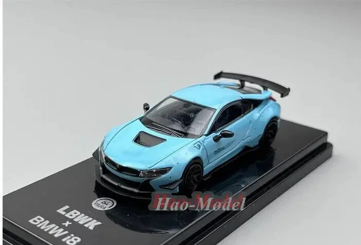 1:64 para Paragon BMW i8 PARA modelo de coche aleación Diecast juguetes niños regalos de cumpleaños Hobby exhibición adornos de simulación verde/azul