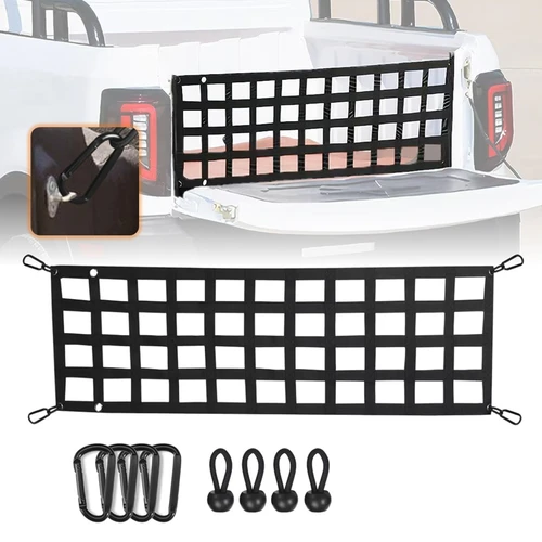 Red organizadora de maletero de coche, protección UV, camioneta, cama, malla de carga, puerta trasera, red de almacenamiento de carga, divisor, accesorios para coche