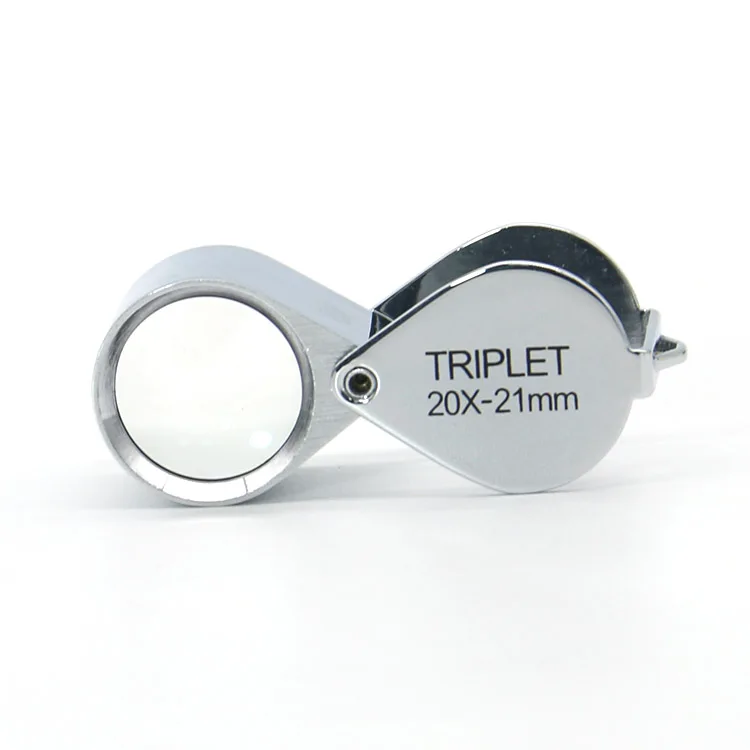 

20X Magnification Triplet Mini Size Single Eye Gem Jewelry Diamond Water Droplet Shape Loupe