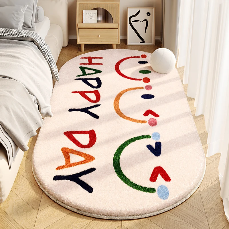 Cartoon Graffiti Plush Carpet Room Bedroom Girl Bedside Fluffy Soft Carpets Living Room Thickened Anti Fouling Waterproof Rug