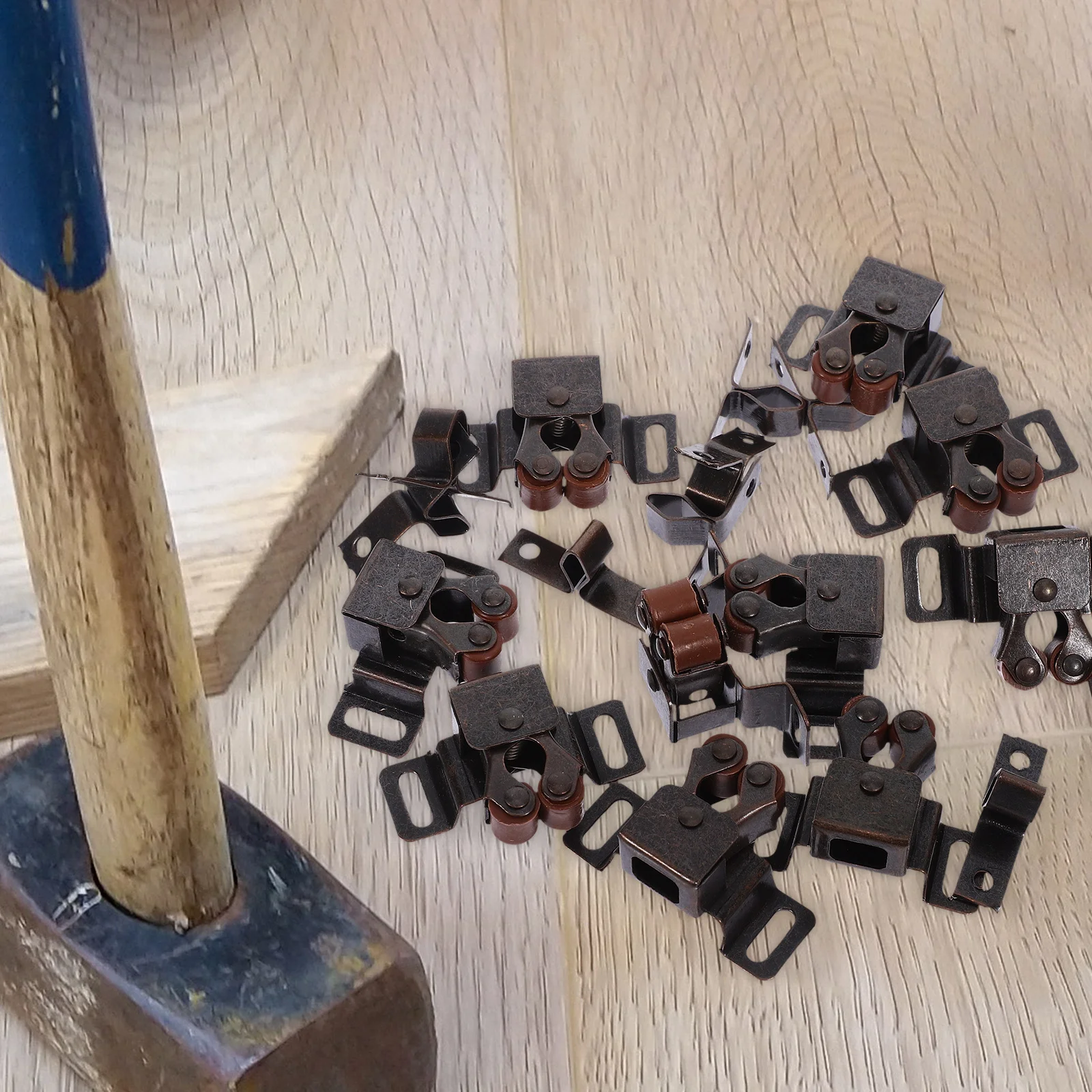 

10pcs 47Mm Door Catch Cabinet Use Roller Catch Durable Hardware For Wardrobe Drawer Installation Roller Catches For Doors