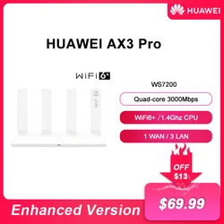 Original HUAWEI AX3 Pro WiFi 6+  Gigabit Quad Core 3000Mbps Repeater Amplifier Mesh WiFi 4 High Gain Antennas Global Version