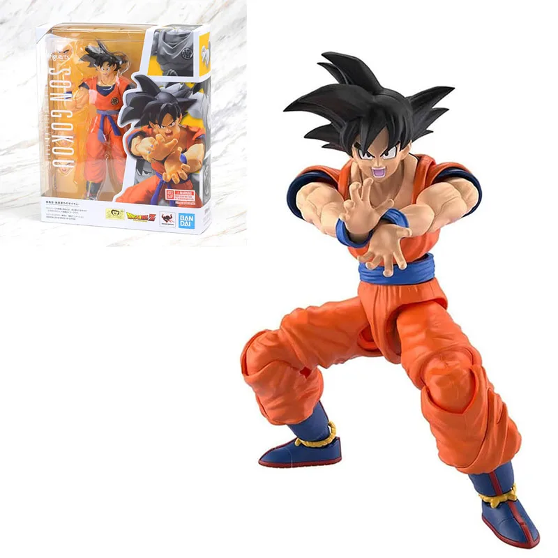 

Bandai S.H.Figuarts SHF Dragon Ball Z Black Hair Son Goku 2.0 A Saiyan Raised on Earth The Joints Are Movable Figure