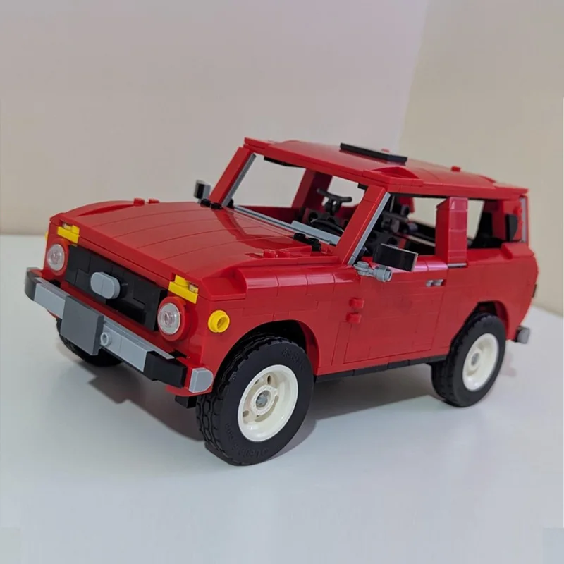 Conjunto de blocos de construção de modelo de veículo off-road suv, montagem diy, coleção de carros, brinquedos educativos, presente