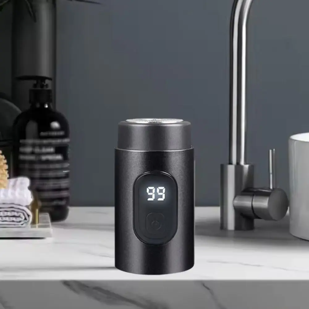 

Durable Digital Display Electric Shaver Rechargeable with Lid Pocket Shaving Razor Long Endurance Mini Razor Outdoor