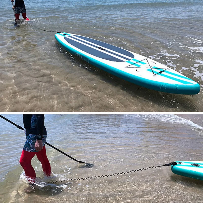 Tali selancar gulung tali papan selancar tali kaki selancar tali papan Surf 10 kaki aksesori papan bubur