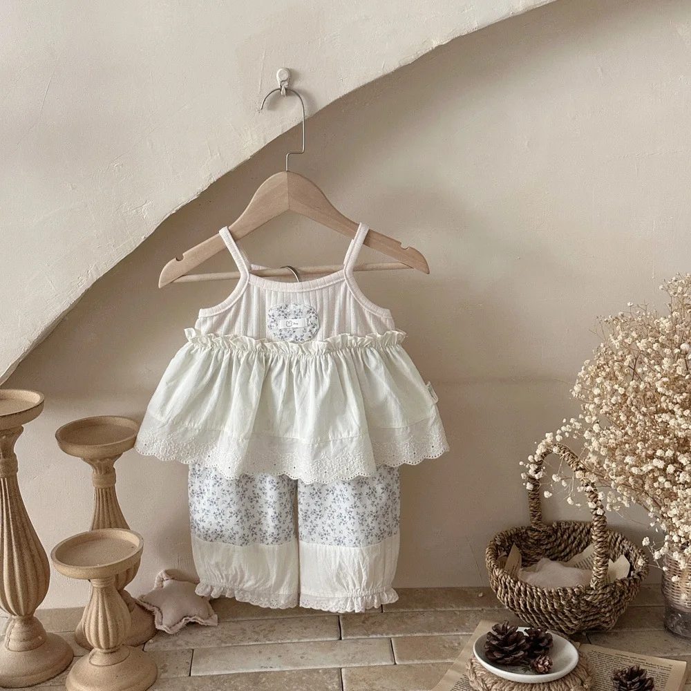 2026-summer-new-baby-girl-sleeveless-clothes-set-cute-girls-sling-shirts-capri-pants-2pcs-suit-cotton-toddler-princess-outfits