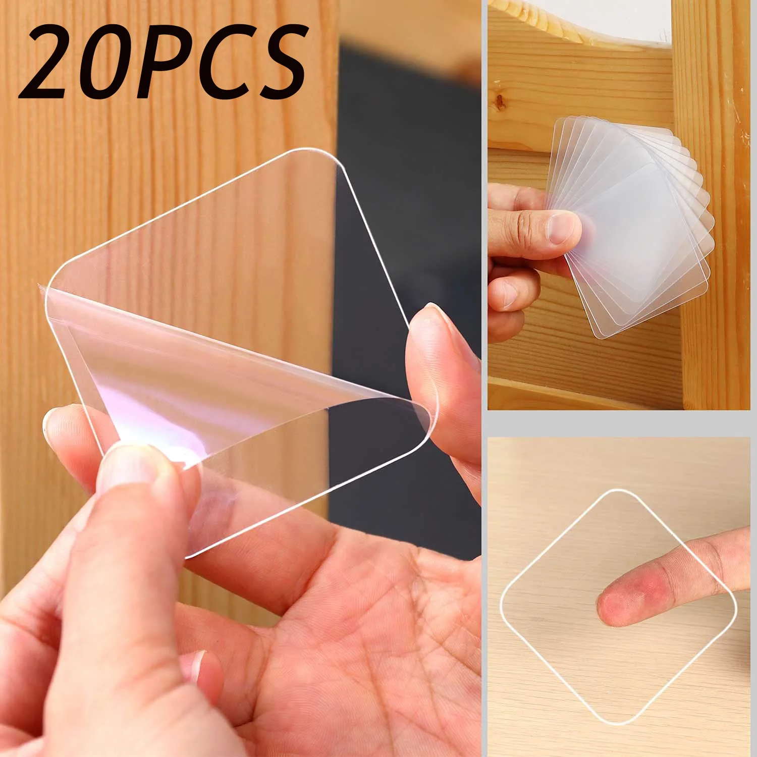 

1/20Pcs Powerful Double-sided Tape Nano Stickers No Punching Transparent Waterproof Traceless Wall Hangings Adhesive Glue Tapes