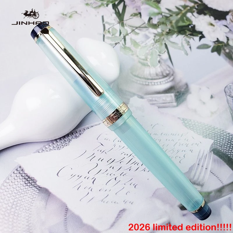 2026 Limited Colors JINHAO 82 Fountain Pen Rose Gold Clip Macaron Color EF/F/M Calligraphy Pen Stationery School Office Supplies