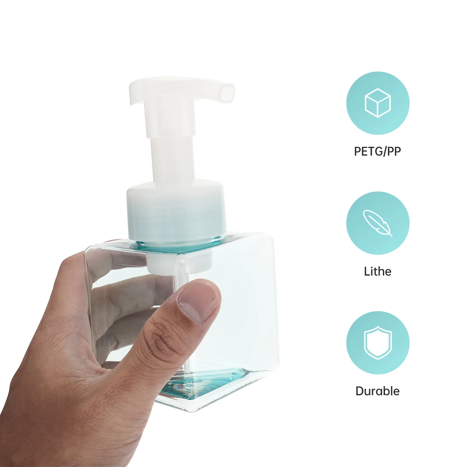 2개입 거품 용기 여행용 리필 가능 누수 방지 샴푸 로션 용기 휴대용 목욕 젤 플라스크 얼굴 세안 샤워용