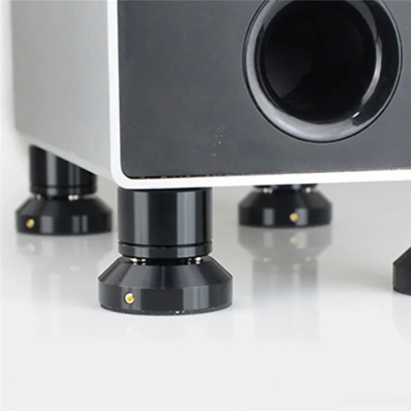 

L72A-Speaker Isolation Stand Lead Alloy Adjustable Tray Pad Ball Foot Speaker Stand Isolation Feet Spike Silver Easy Ins